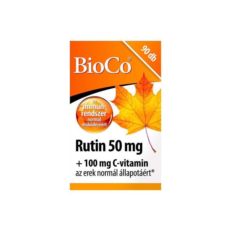BioCo Rutin 50mg tabletta 100mg C-vitaminnal 90 db