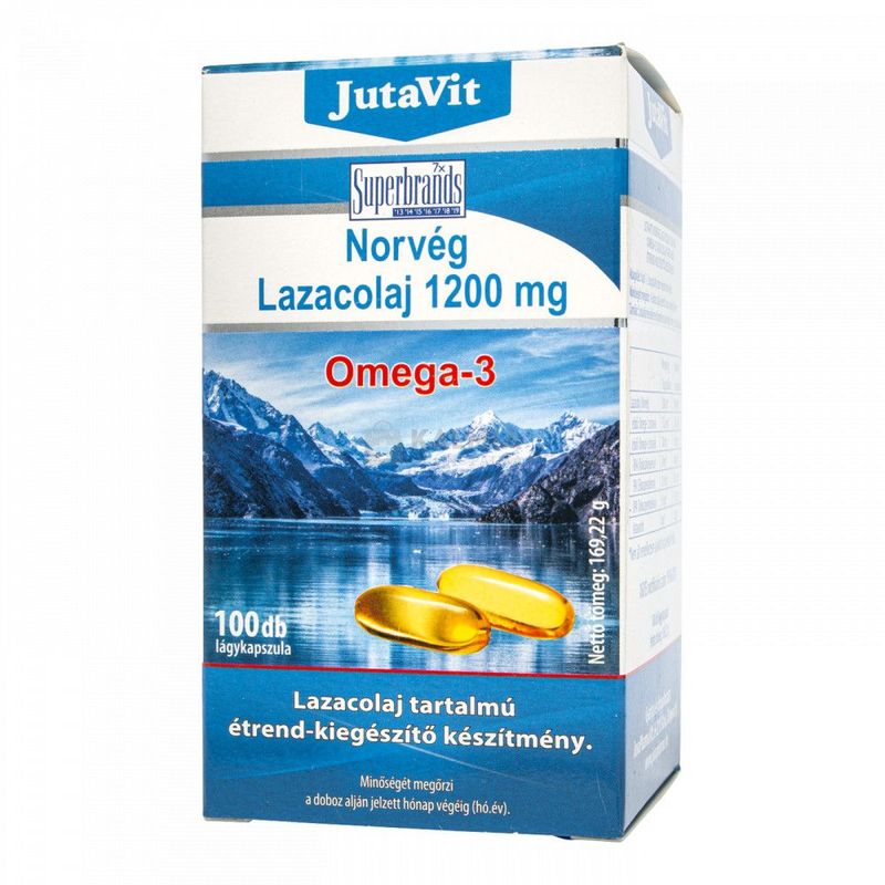 JutaVit Norvég Lazacolaj 1200mg Omega 3 100db