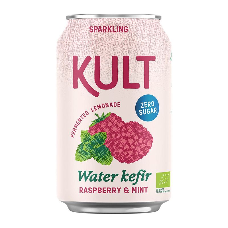 KULT Vízikefir Rasberry and Mint ZERO 330ml DRS