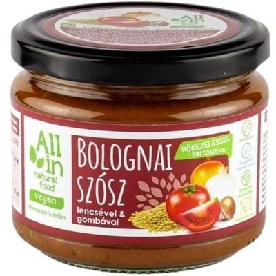 ALL IN Bolognai szósz lencsével&gombával vegán250g