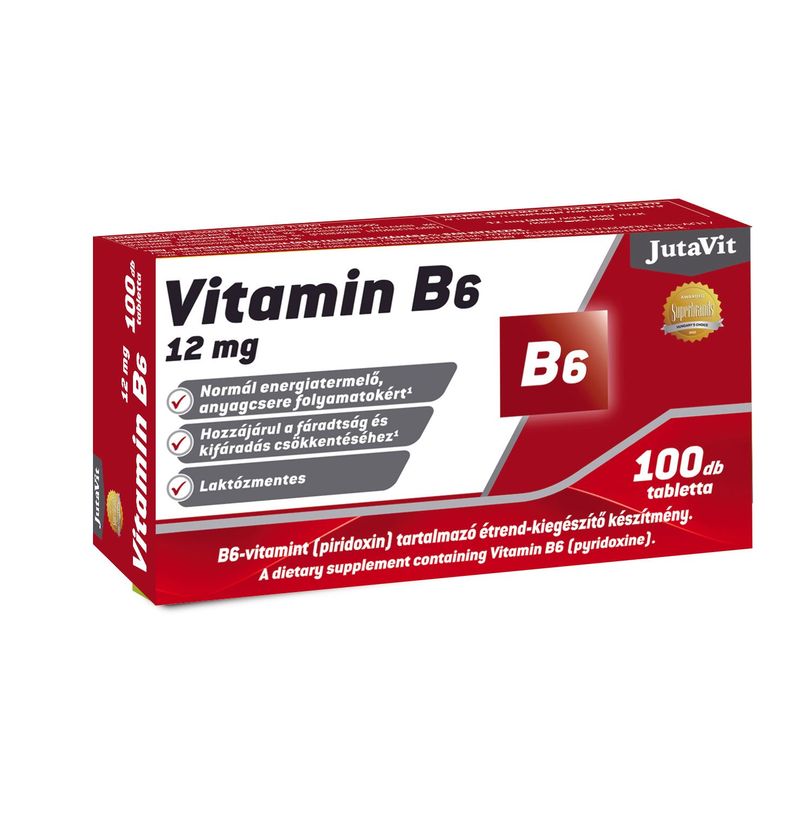 JutaVit Vitamin B6 12mg (Piridoxin) 100x MEGÚJULT!