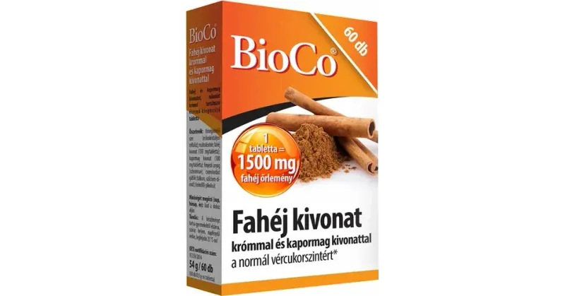 Bioco Fahéj Tabletta 60 db