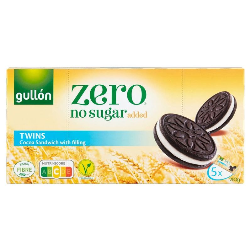 Gullon kakaós keksz krém tölt.tel cuk. nélk. 210g