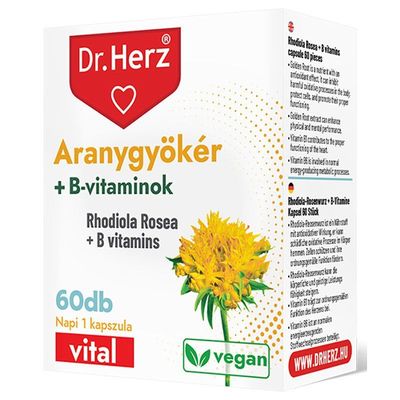 DR Herz Aranygyökér + B-vitaminok 60 db kapszula doboz ÚJ!