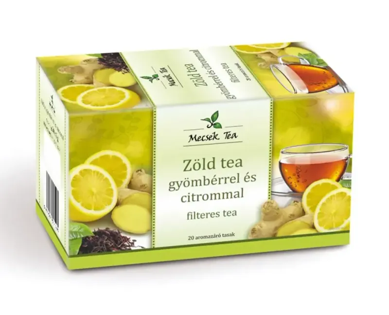 Mecsek Zöld tea gyömbérrel és citrommal 20db filteres