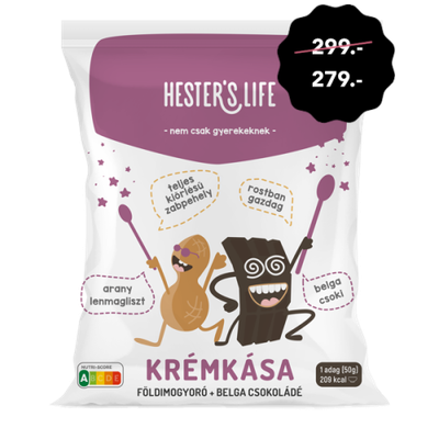 Hester's Life Krémzabkása Földimogyorós&Csokis 50g