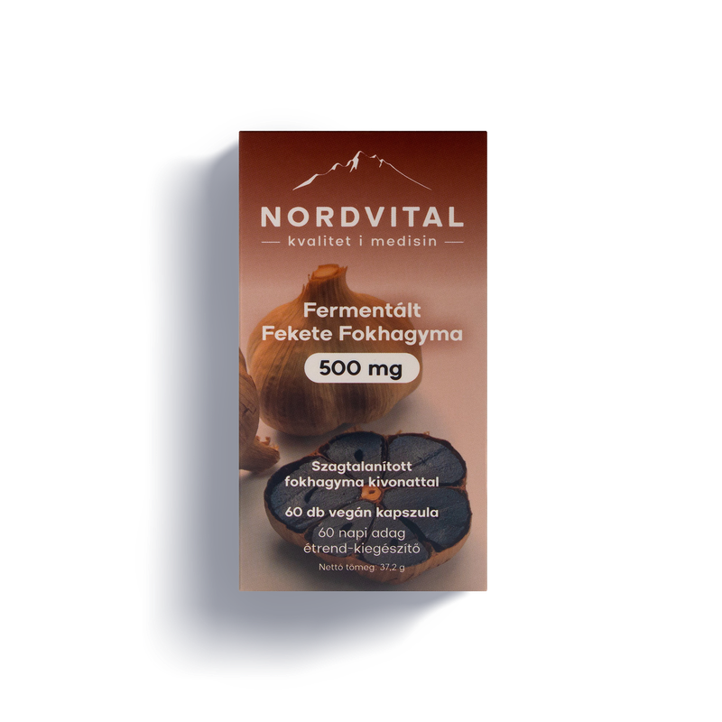 Nordvital Fermentált Fekete Fokhagyma 500 mg 60db
