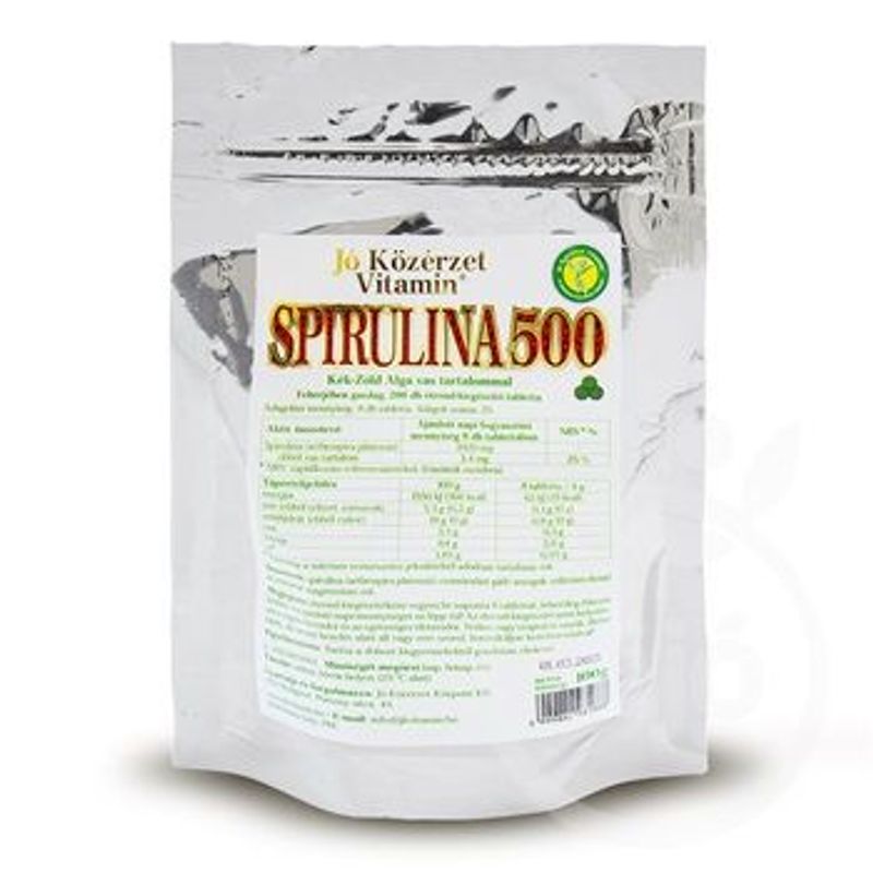 Jó Közérzet Spirulina 500 kék-zöld alga fehérjében gazdag étrend-kiegészítő tabletta 200db