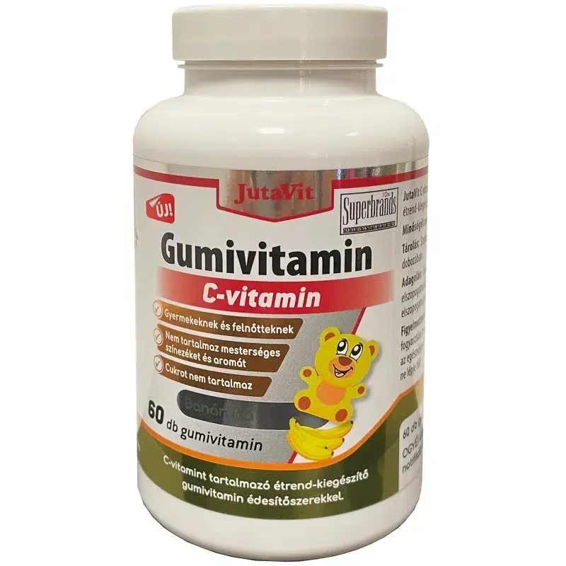 JutaVit Gumivitamin C-vitamin Cukormentes 60x (banános)