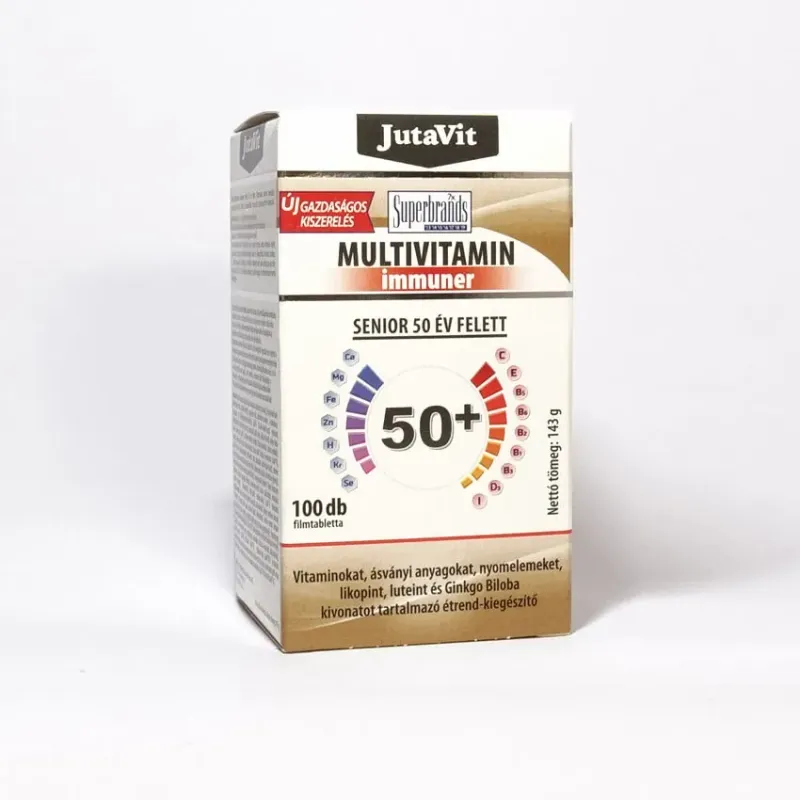 JutaVit Multivitamin felnőtteknek immuner 50+ 100 DB (50 éven felülieknek)