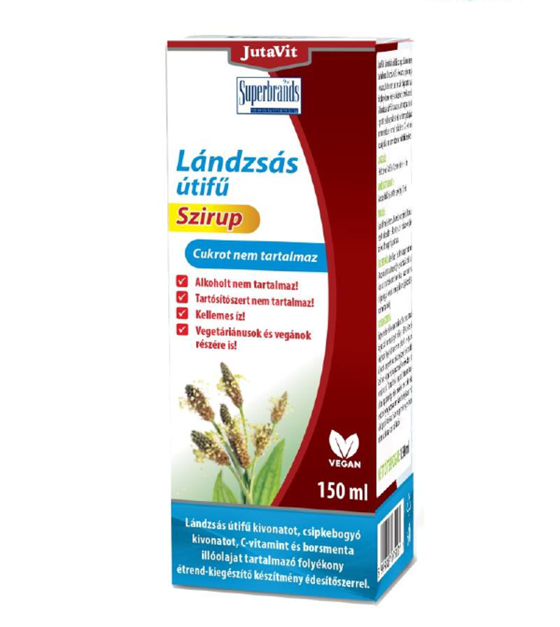 JutaVit Lándzsás útifu szirup cukormentes 150ml