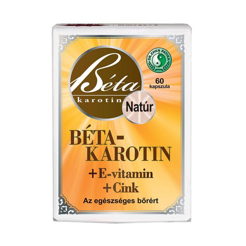 Dr. Chen Béta-Karotin + E-vitamin + Cink Lágyzselatin Kapszula 60db