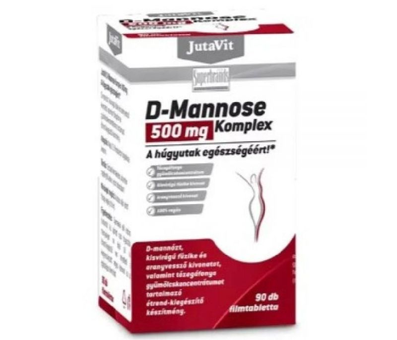 JutaVit D-Mannose Komplex 500mg filmtabletta 90x ÚJ TERMÉK!
