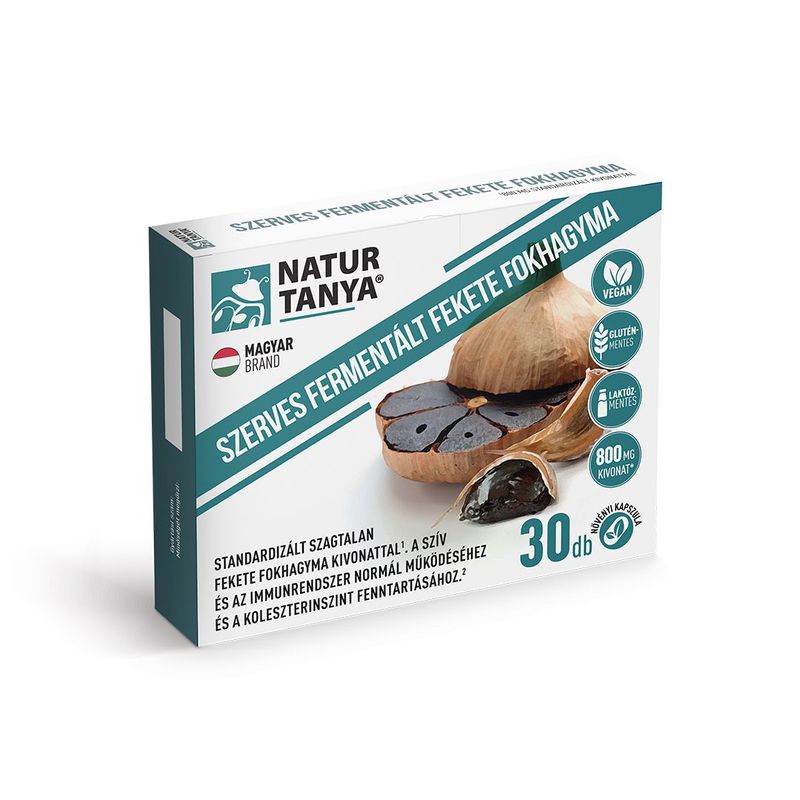 Natur Tanya Szerves fermentált fekete fokhagyma 30db