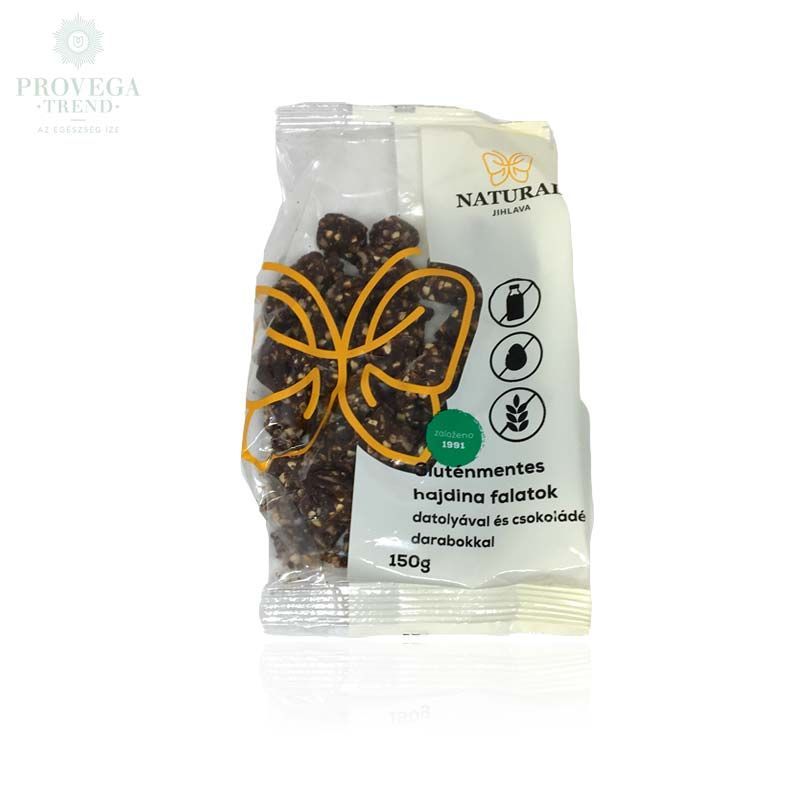 Natural glut.ment.hajdina falatok csoki-dat.150g