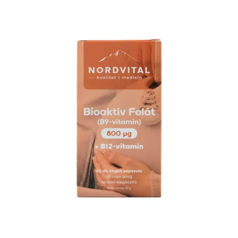 Nordvital B9(folát)-vitamin 800 mcg 60 dbkapszula 