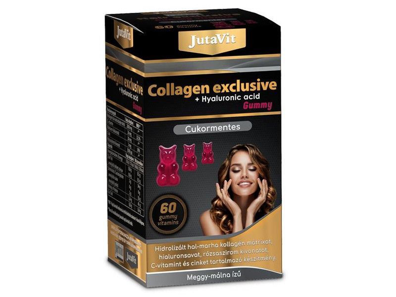 JutaVit Collagen Exclusive Gummy Vitamin Cukormentes 60db