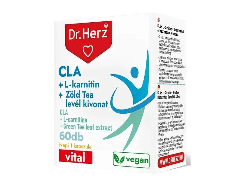 DR Herz CLA + L-karnitin + Zöld tea kivonat 60 db kapszula ÚJ!
