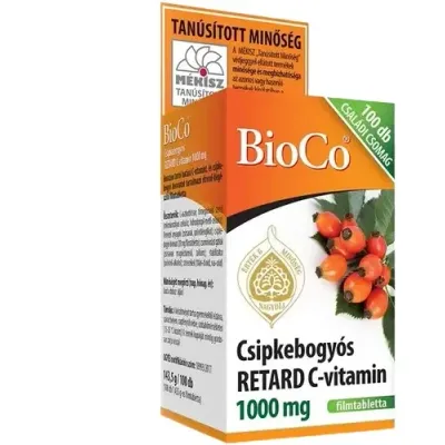 BioCo Csipkebogyós Retard Cvitamin 1000 mg 100 db