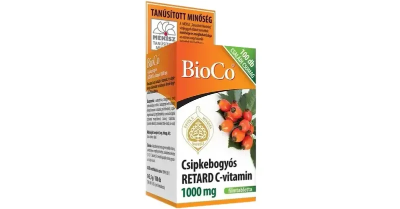 BioCo Csipkebogyós Retard Cvitamin 1000 mg 100 db