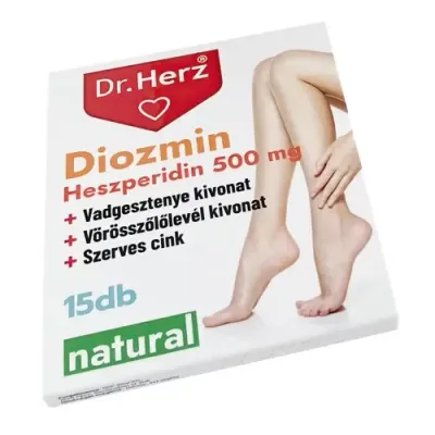 Bliszter DR Herz Diosmin Hesperidin 500 mg 15 db kapszula displayben