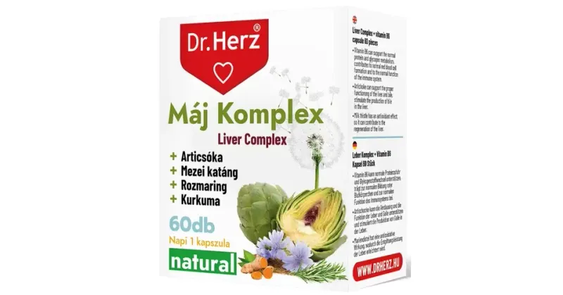 DR Herz Máj Komplex 60 db kapszula ÚJ!