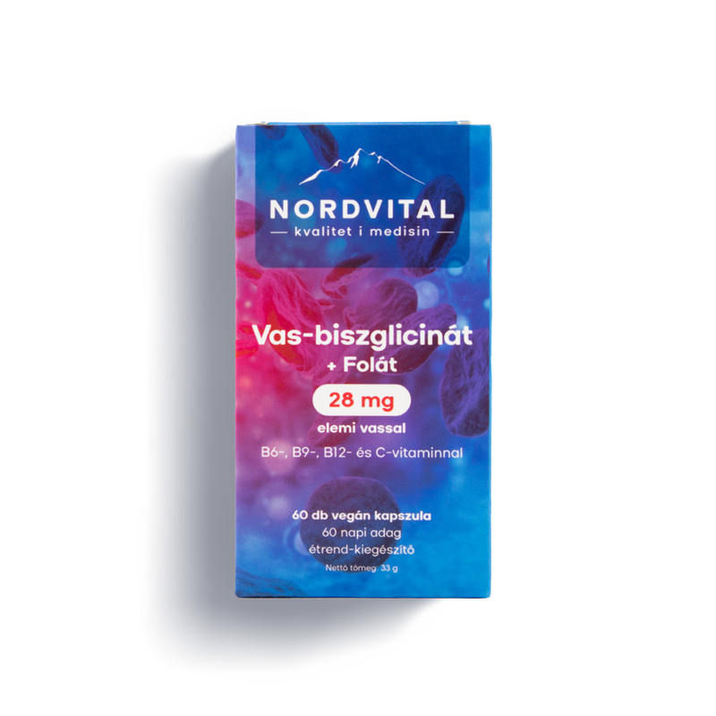 Nordvital Vas-biszglicinát 60 db vegán kapszula