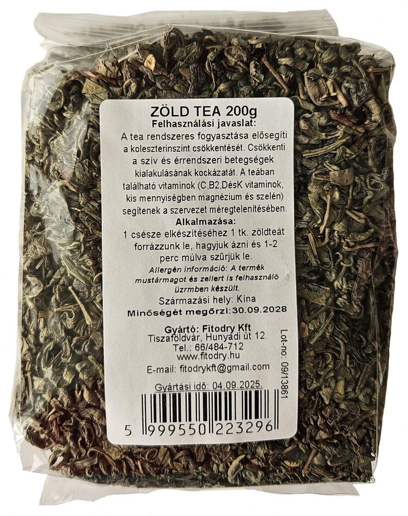 Fitodry Zöldtea (átlátszó) 200g